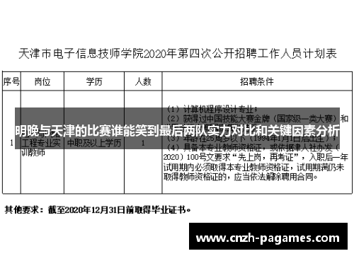 明晚与天津的比赛谁能笑到最后两队实力对比和关键因素分析